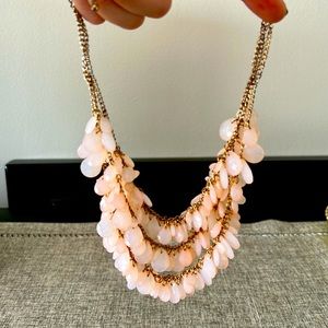 Light pink beaded necklace